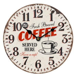 Orologio da Tavolo Coffee 15cm: Stile Moderno per Ogni Ambiente