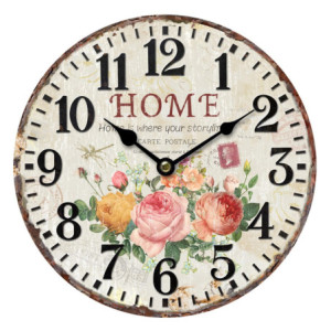 Orologio da Tavolo Fleurs 15cm: Eleganza Compatta e Romantica