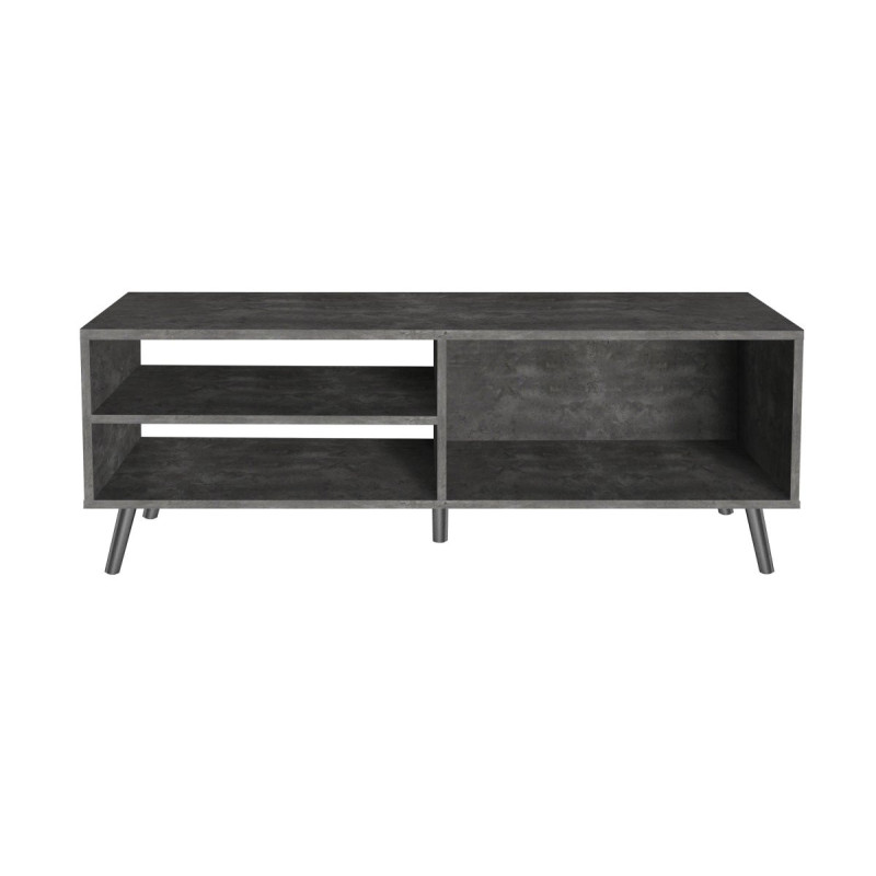 Porta TV 3 Vani a Giorno Legno/Cemento 120x38x45cm: Stile e Spazio
