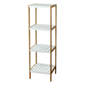 Scaffale Axis 34x33x110cm Bamboo Bianco/Naturale: Versatilità e Stile
