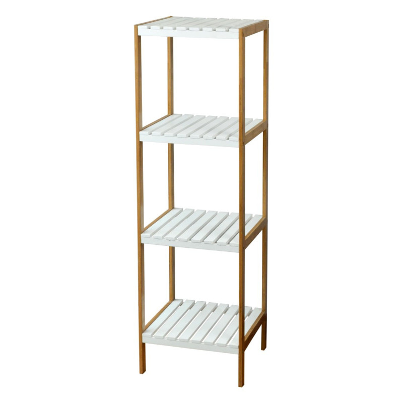 Scaffale Axis 34x33x110cm Bamboo Bianco/Naturale: Versatilità e Stile