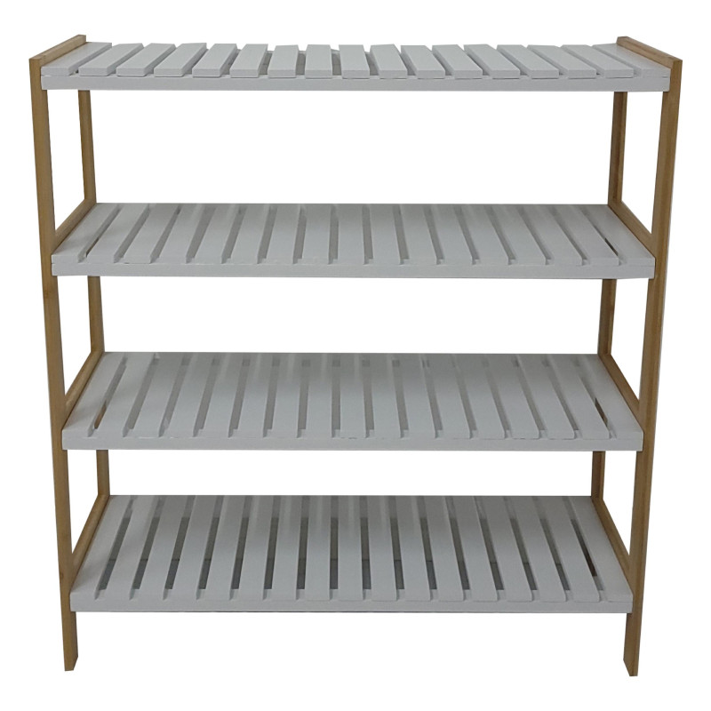 Scarpiera Axis 70x26x75cm Bamboo Bianco/Naturale: Ordine e Stile