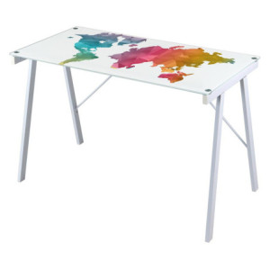 Tavolo Porta PC Globe 113x58x73cm: Ampio, Moderno e Funzionale