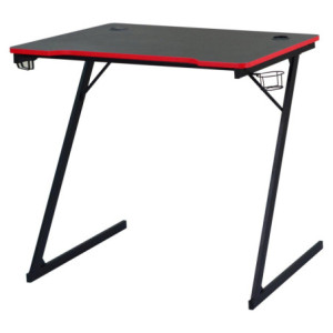 Scrivania Gaming Flame Nera/Rossa 80x50x75cm: Design e Comfort