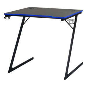 Scrivania Gaming Flame Nera/Blu 80x50x75cm: Design e Comfort
