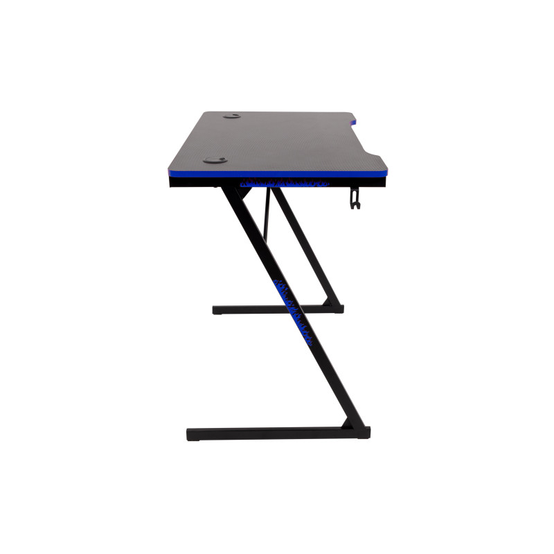 Scrivania Gaming Flame Nera/Blu 80x50x75cm: Design e Comfort