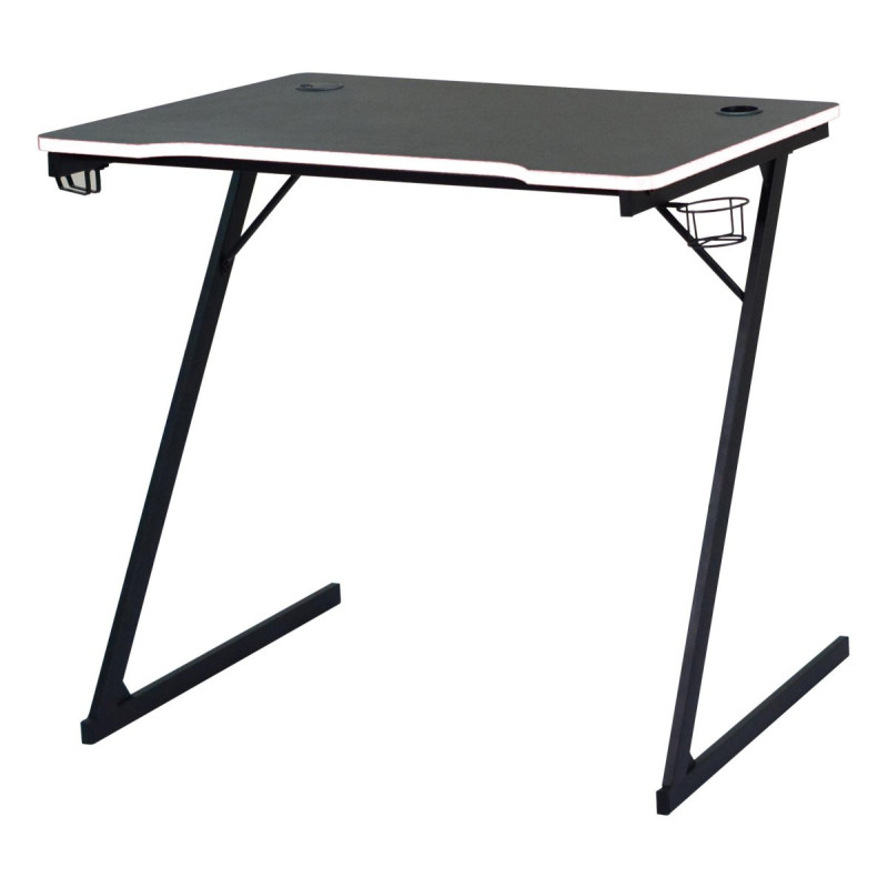 Scrivania Gaming Flame Nera/Bianca 80x50x75cm: Design e Comfort