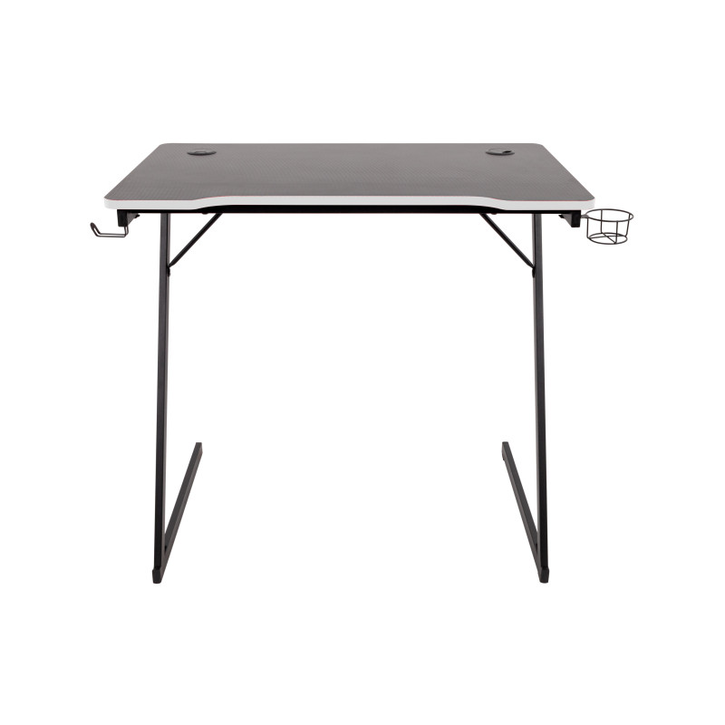 Scrivania Gaming Flame Nera/Bianca 80x50x75cm: Design e Comfort