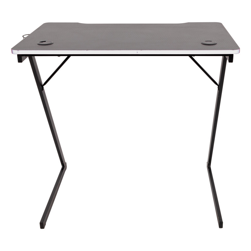 Scrivania Gaming Flame Nera/Bianca 80x50x75cm: Design e Comfort