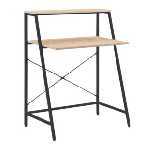 Scrivania con Ripiano Lenny 80x48x104cm Legno/Grigio Scuro