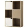 Libreria 3 Ante 3 Vani Miracle Cemento/Bianco: Design e Spazio