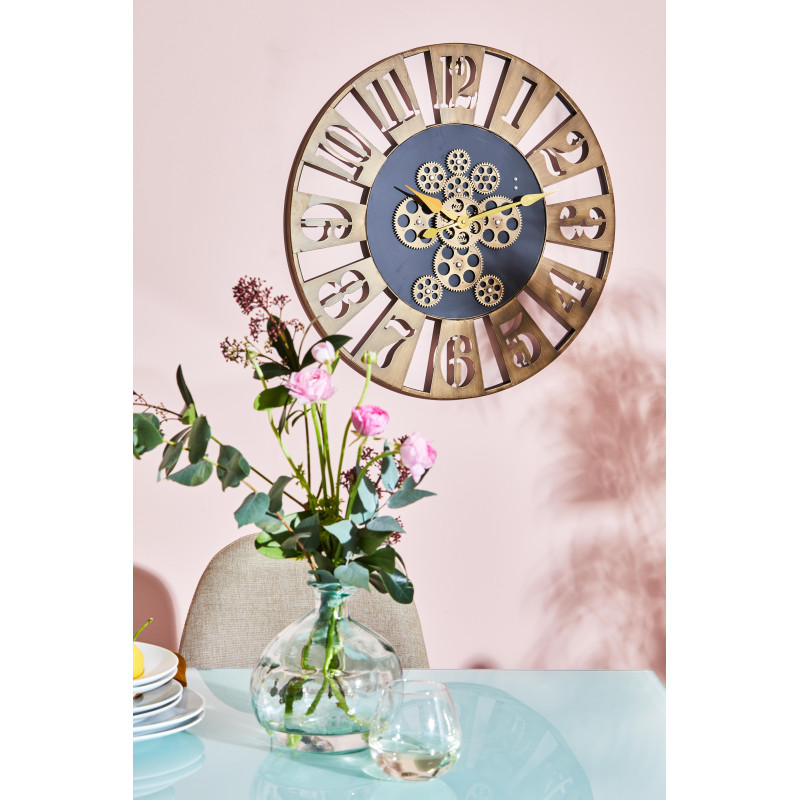 Orologio con Ingranaggi Mobili Garrett Ø 60cm: Design Industriale
