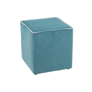 Pouf Zeno Velluto Ottanio/Azzurro: Comfort e Stile Moderno