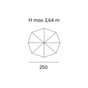 Zoom Ombrellone Macrame' Rotondo Ø 2,5 Mt. In Corda Moia