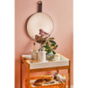 Set 2 Pezzi Maiolica Ceramica Beige Dosatore e Portaspazzolino