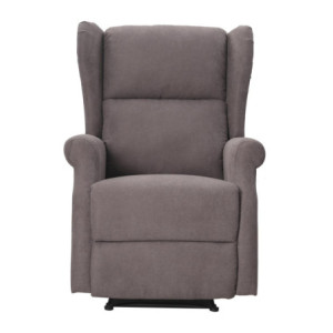 Poltrona Relax Maribel Poliestere Marrone Reclinabile Manuale