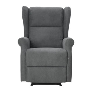 Poltrona Relax Maribel Poliestere Grigio Scuro Reclinabile Manuale