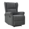 Poltrona Relax Maribel Poliestere Grigio Scuro Reclinabile Manuale