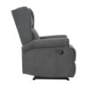 Poltrona Relax Maribel Poliestere Grigio Scuro Reclinabile Manuale