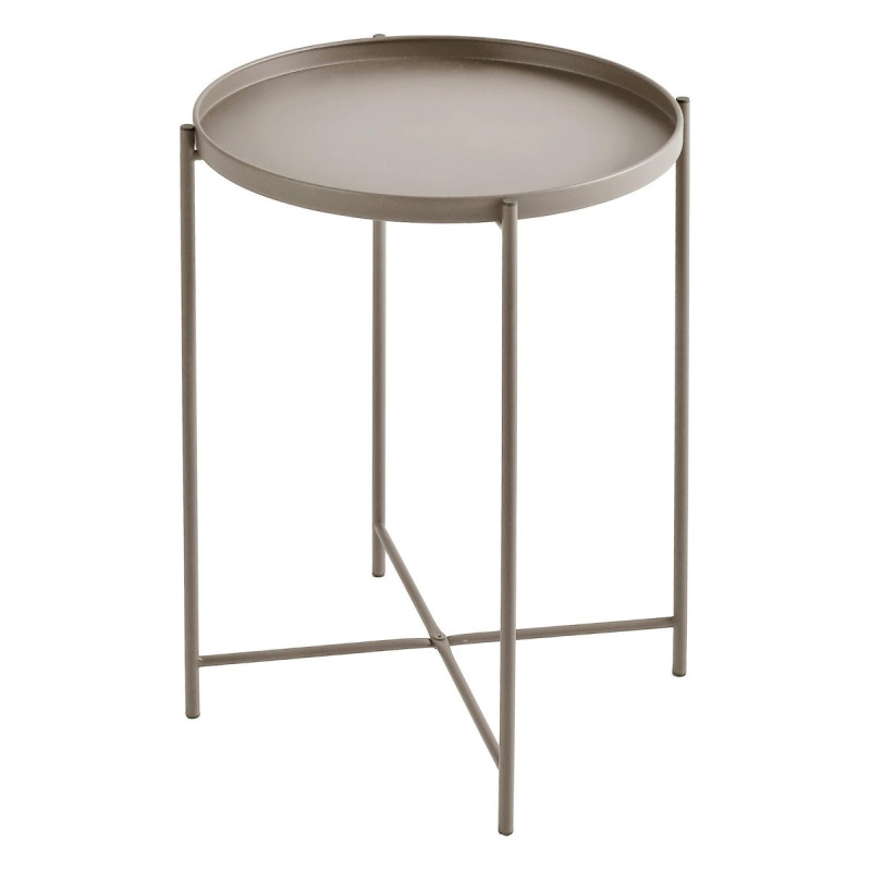 Tavolino Frosty Grigio Ø37xH50cm Metallo