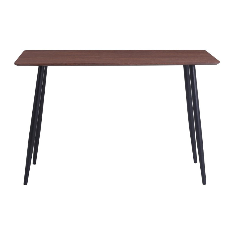 Tavolo Edith MDF Marrone Gambe Nere 120x70x75cm