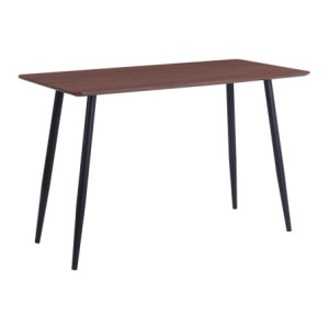 Zoom Tavolo Edith 120x70x75 Piano In Mdf Marrone E Gambe Nere