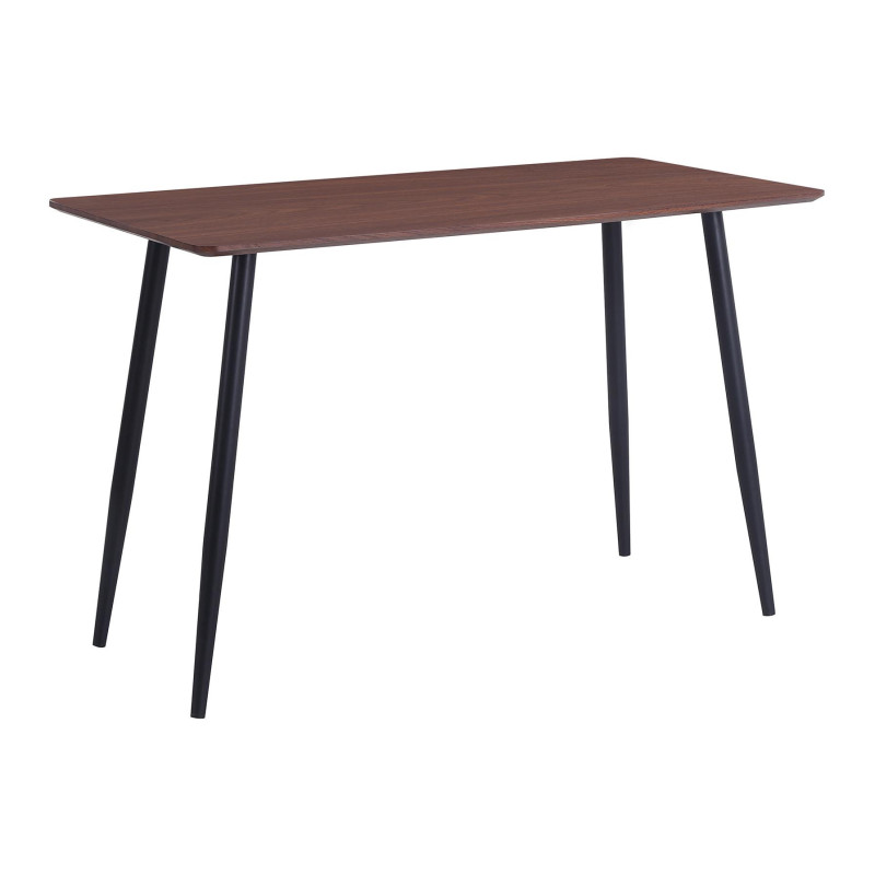 Tavolo Edith MDF Marrone Gambe Nere 120x70x75cm