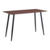 Tavolo Edith MDF Marrone Gambe Nere 120x70x75cm