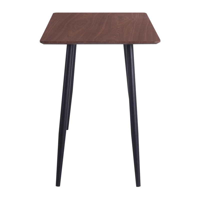 Tavolo Edith MDF Marrone Gambe Nere 120x70x75cm