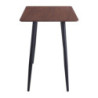 Tavolo Edith MDF Marrone Gambe Nere 120x70x75cm