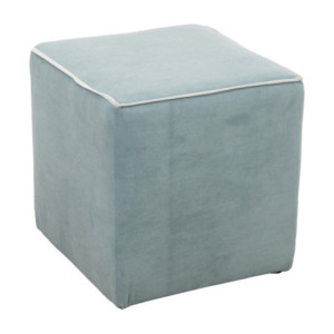 Pouf Zeno Velluto Menta/Bordo Ottanio