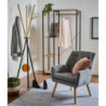 Porta Abiti 3 Ripiani Hamilton Metallo Nero Legno 90x40x166,8cm