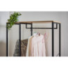 Porta Abiti 3 Ripiani Hamilton Metallo Nero Legno 90x40x166,8cm