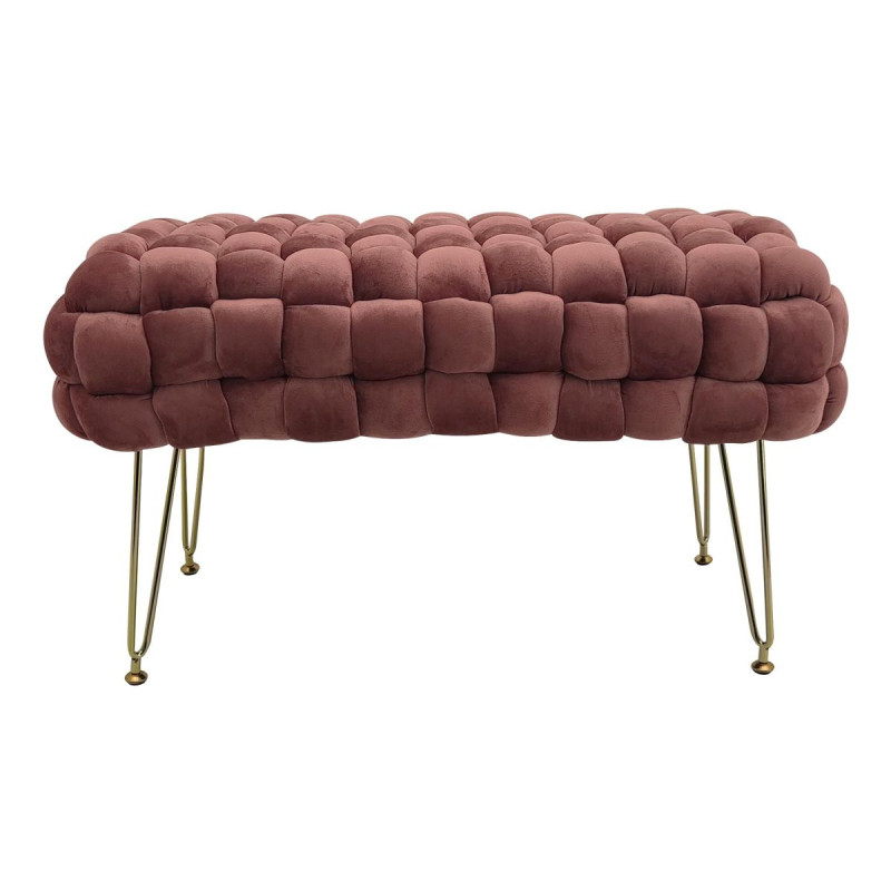Cassapanca Intrecciata Giselle Rosa 76x38x42,5cm