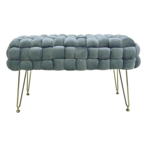 Cassapanca Intrecciata Giselle Grigio 76x38x42,5cm