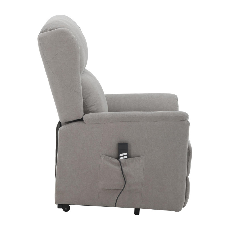 Poltrona Relax 2 Motori Thelma Tessuto Grigio Medio