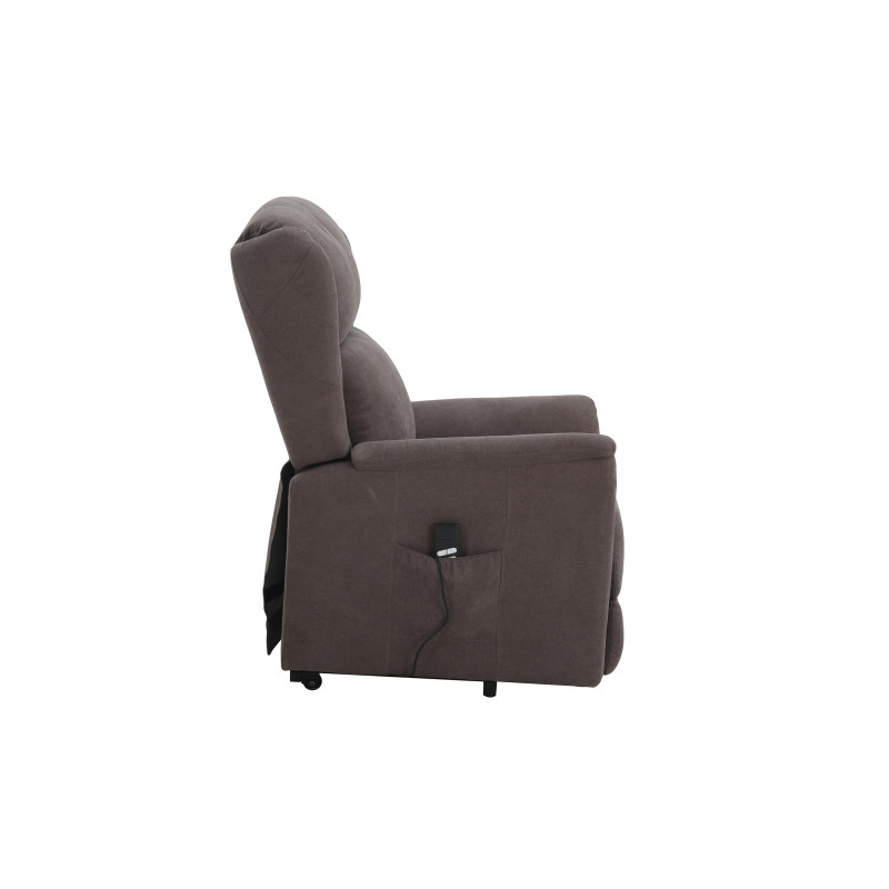 Poltrona Relax 2 Motori Thelma Tessuto Marrone
