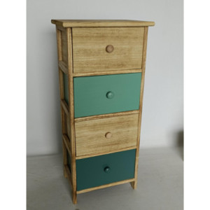 Cassettiera 4C Nice Ottanio Naturale 34x25x78cm