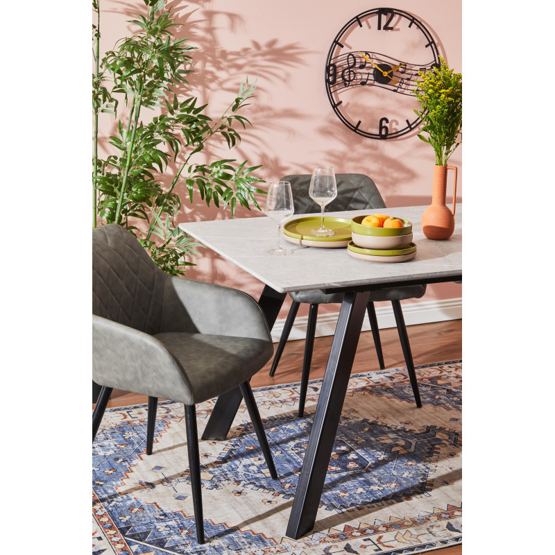 Tavolo Allungabile Wilder XL Grigio Pietra/ Bianco 180/220x90x76cm