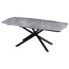 Tavolo Ryder 140/200x90 Ceramica Grigio Marmorizzato Lucido