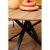 Tavolo Rotondo Jasper Ø120x75 cm Top Noce Gambe Nere
