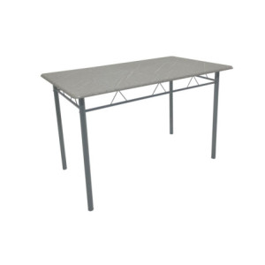 Tavolo Cecilia MDF Stone Grey e Metallo Silver 120x70x74 cm