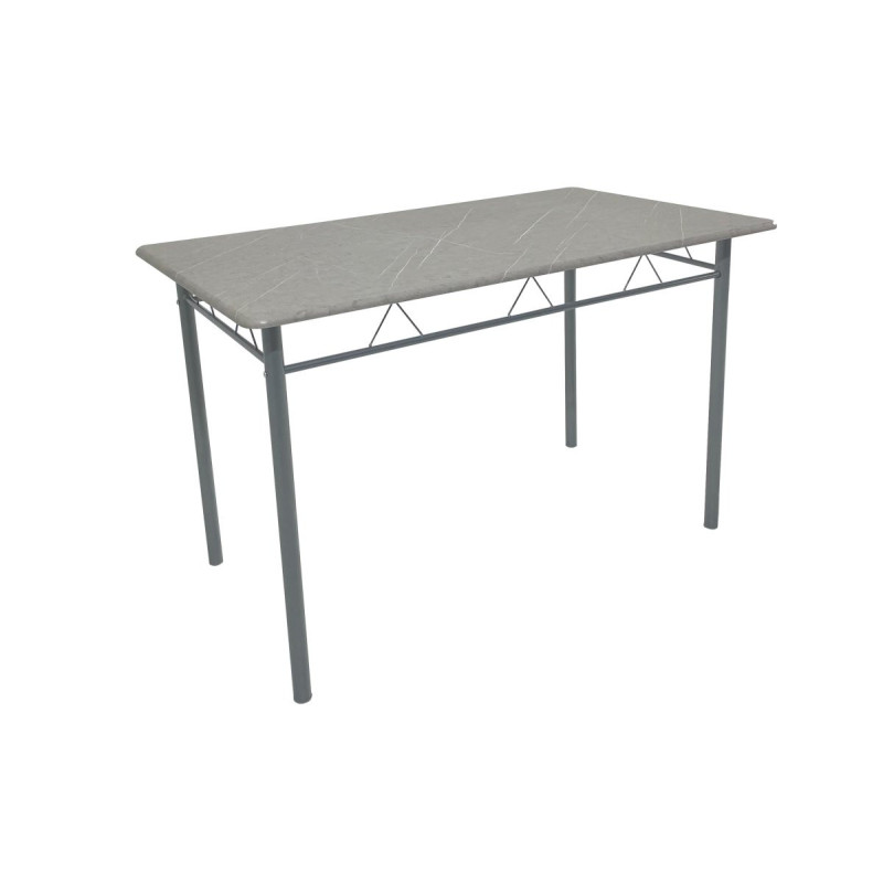 Tavolo Cecilia MDF Stone Grey e Metallo Silver 120x70x74 cm