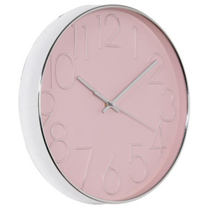 Orologio da Parete Koko Plastica Rosa Argento Ø30cm