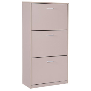 Scarpiera 3 Ante in Melamina Tortora 60x24x115 cm