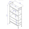 Libreria Hamilton 2 Mensole 2 Cassetti 78x30x147 cm