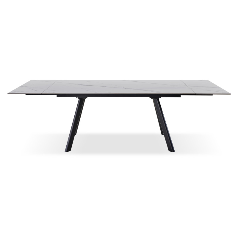 Tavolo Allungabile Trevor 160/240x90x75 cm Bianco Marmorizzato