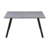 Tavolo Fisso Paros 140x80x75 cm Grigio Pietra Gambe Nere