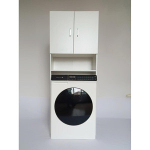 Zoom Mobile Per Lavatrice Bianco Legno Dover Dimensione 65x31,5x170cm