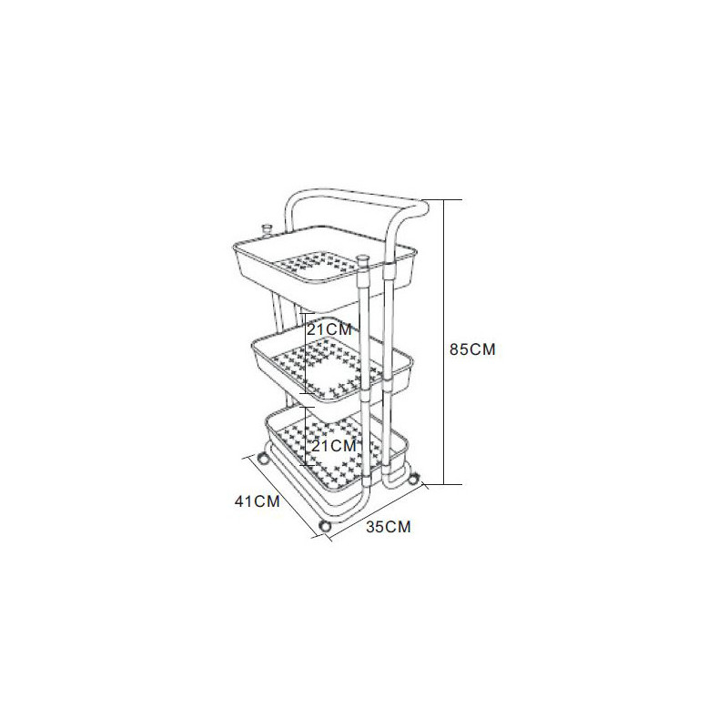 Carrello Cucina Susy 41x32x87 cm